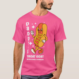 T-shirt Chèvre Throat De Papa Drôle Amusant Chien Chaud In