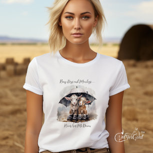 T-shirt Chèvres du jour pluvieuses mignonnes