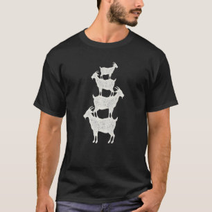 T-shirt Chèvres empilées sur l'autre animal