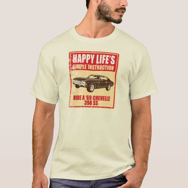 T-shirt Chevrolet 1969 Chevelle 396 solides solubles (Devant)