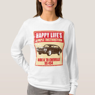 T-shirt Chevrolet 1970 Chevelle solides solubles 454