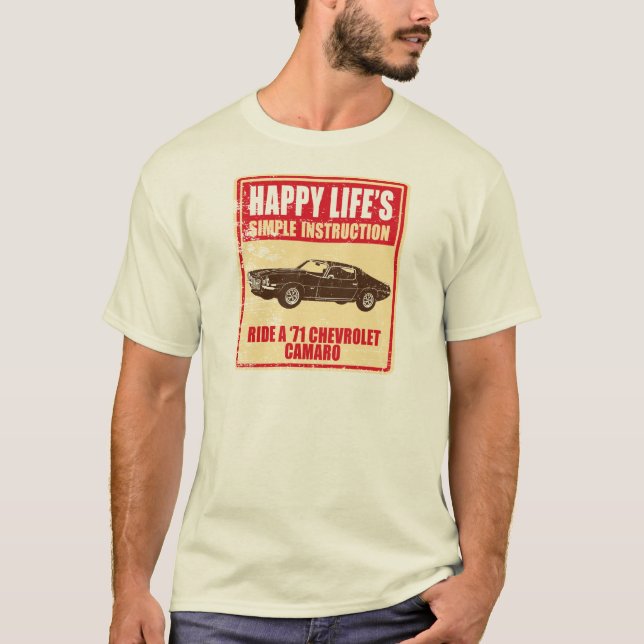 T-shirt Chevrolet Camaro 1971 (Devant)