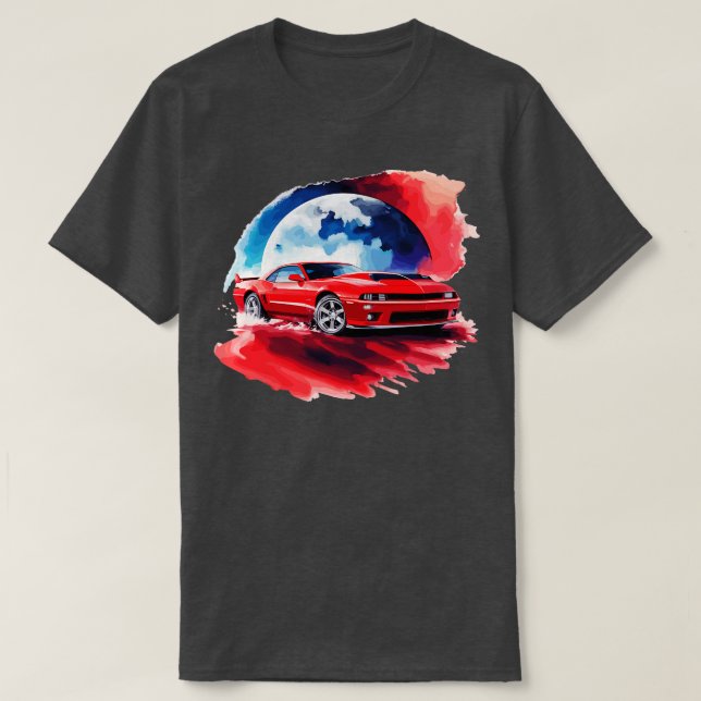 T-shirt Chevrolet Camaro Red Shelby (Design devant)