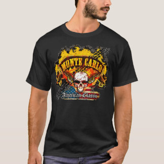 T-shirt Chevy Monte Carlo - crâne de bannière de burn-out