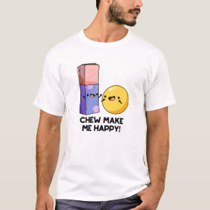 T-shirt Chew Me Rendre Joyeux Pun De Bonbons Drôle