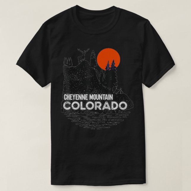 T-shirt Cheyenne Mountain Colorado (Design devant)