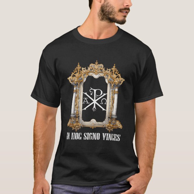 T-shirt Chi Rho Christogram catholique (Devant)