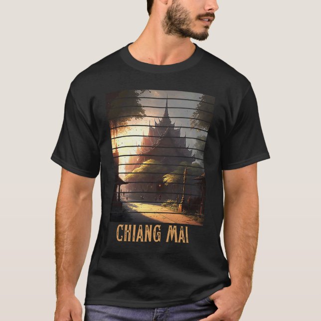 T-shirt Chiang Mai Thailand, Backpacking and Digital Nomad (Devant)