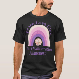 T-shirt Chiari Malformation Paix Amour Cure Sensibilisatio