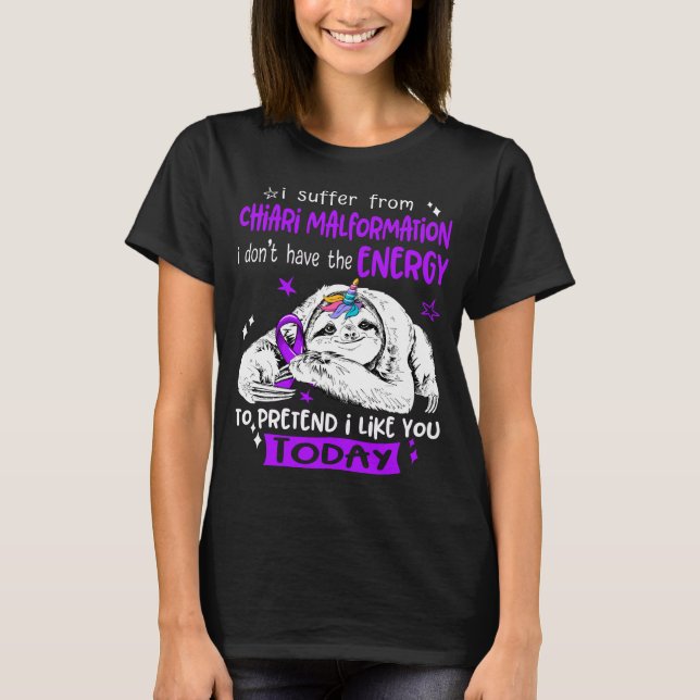T-shirt Chiari Mois de sensibilisation à la malformation C (Devant)