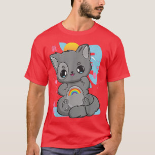 T-shirt Chibi Anime Neko Pastel Goth Sakura Chat Angelcore