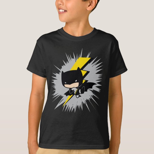 T-shirt Chibi Batman Lightning Kick (Devant)