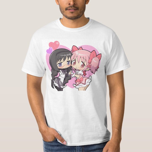 T-shirt Chibi de coeur Madoka Kaname (Devant)