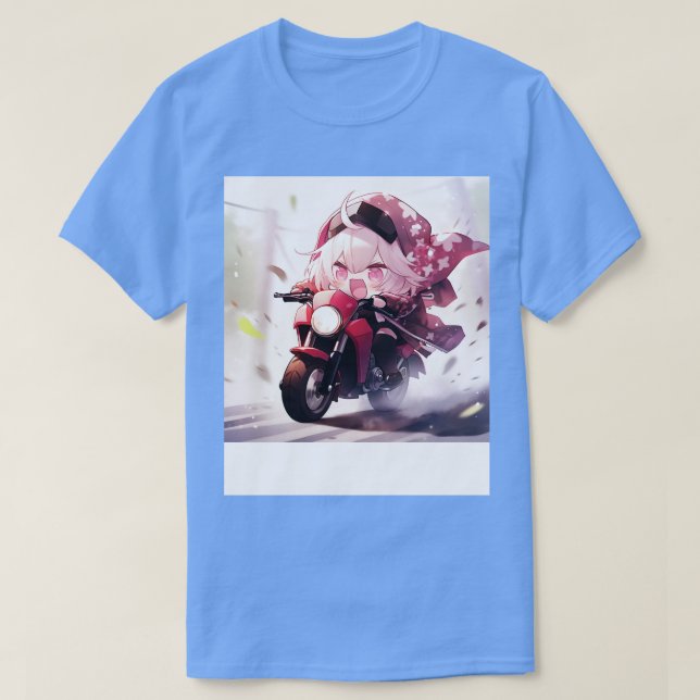 T-shirt Chibi fille moto (Design devant)