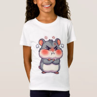 Chibi Hamster Furieux Drôle Mème Enfant Graphique