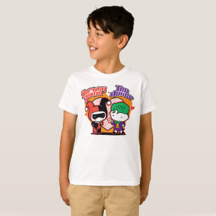 T-shirt Chibi Harley Quinn & Chibi Joker Coeurs