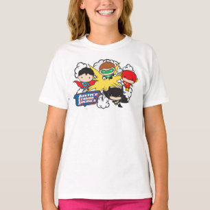 T-shirt Chibi Justice League of America Explosion