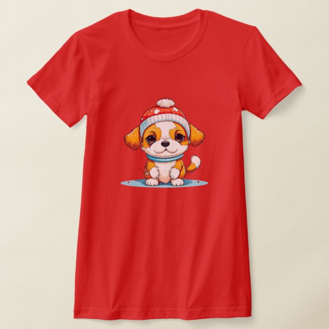T-shirt Chibi Kawaii Caricature Chien Chien Chien Chien Ch (Poser)