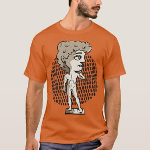 T-shirt Chibi Style David Statue sculptée Kawaii Art