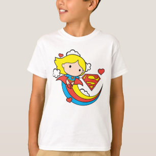T-shirt Chibi Supergirl volant arc-en-ciel