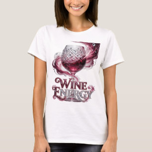 T-shirt Chic Argent ART TEXTUEL 3D ÉNERGIE DU VIN