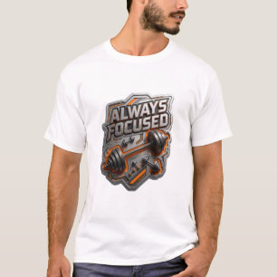 T-shirt Chic Argent TOUJOURS CONCENTRÉ Tee Déclaration