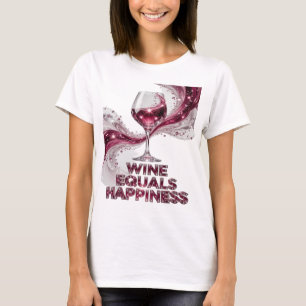T-shirt Chic Argent VIN ÉGALE BONHEUR Création sur mesure