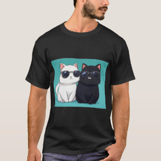 T-shirt Chic Cat Duo