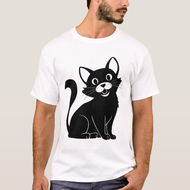 T-shirt Chic Chat : Conception vectorielle (Devant)