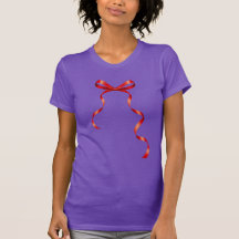 T-Shirt Chic et Élégant avec un Nœud Ruban Rouge