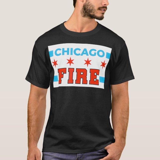T-shirt Chic Fire Department CFD Chicgo First (Devant)