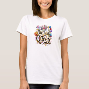 T-shirt Chic glamor rose parties scintillant couronne anni