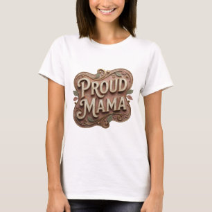 T-shirt Chic Gold Fière MAMAN Design Gras