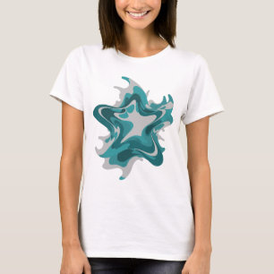 T-shirt Chic Gris ART ABSTRAIT Design Moderne