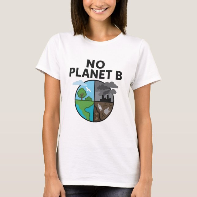 T-shirt Chic No Planet B Tee pour les femmes écoconsciente (Devant)