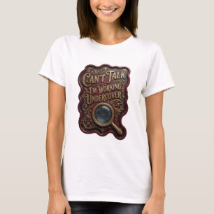 T-shirt Chic Or CAN'T TALK JE TRAVAILLE EN COUVERTURE
