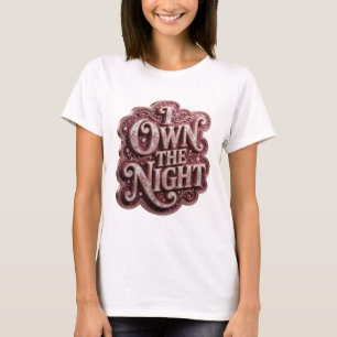 T-shirt Chic Or I POSSÈDE LA NUIT Motif Artistique v2
