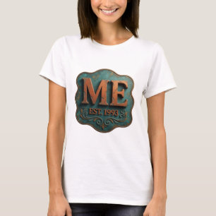 T-shirt Chic Orange ME EST 1993 Conception Graphique