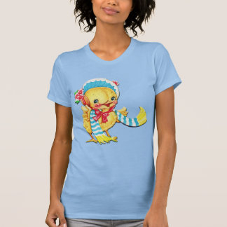 T-shirt Chic Pâques mignon sur T Chemise bleu clair