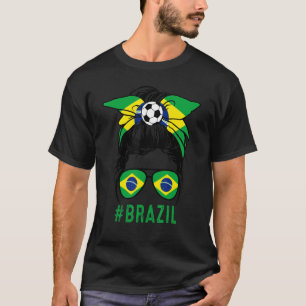T-shirt Chica Brésil Drapeau Brésil Fierté fille brésilien