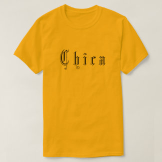 T-shirt Chica Gothique Lettrine Slogan de Film