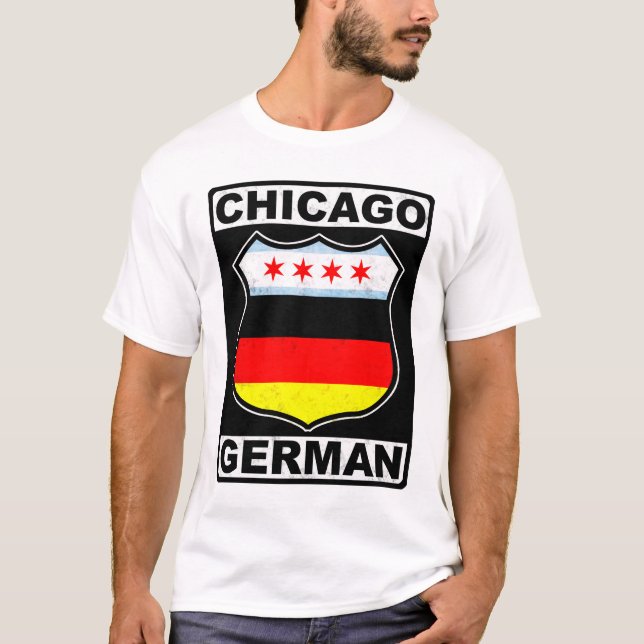 T-shirt Chicago Allemand Américain (Devant)
