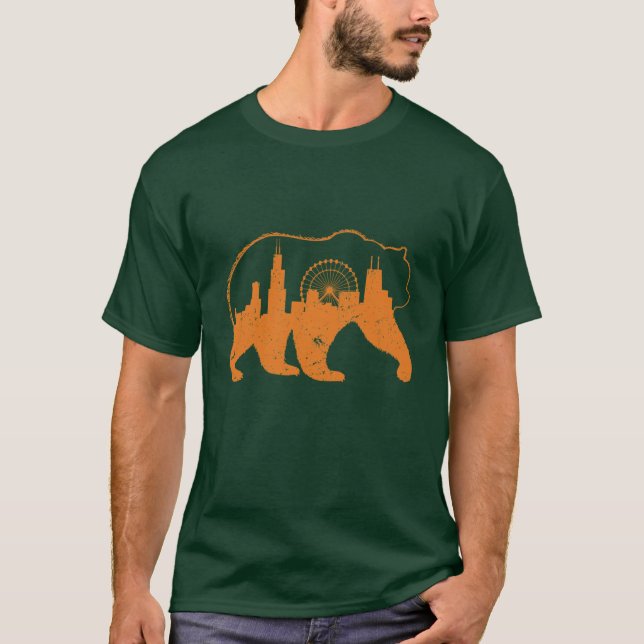 T-shirt Chicago bear Vintage (Devant)