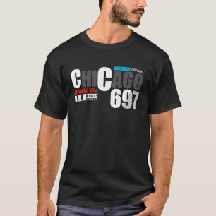 T-shirt Chicago City Drapeau Centre Skyline Chicago 2