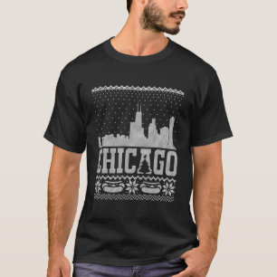 T-shirt Chicago City Hotdog Lover Vacances de Noël laid P