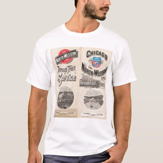 T-shirt Chicago et ligne occidentale du nord (Devant)