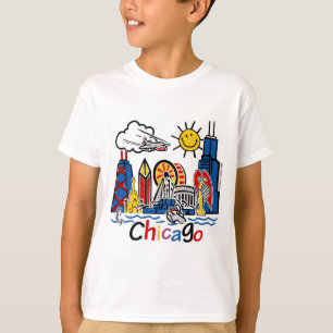 T-shirt Chicago Fun Kids Skyline