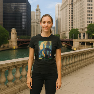 T-shirt Chicago New York Central Lines Vintage