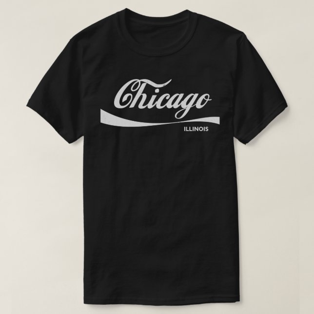 T-shirt Chicago Retro style défraîchi (Design devant)