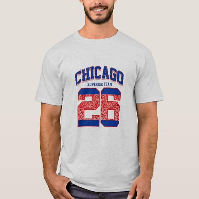 T-shirt Chicago varsity letter athletic  (Devant)